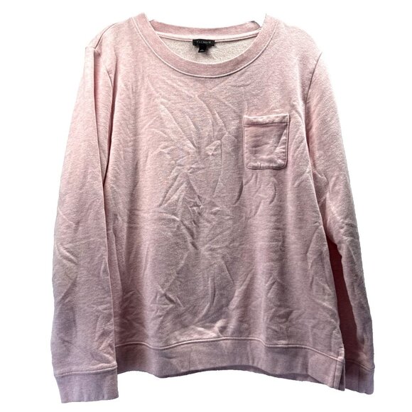 Talbots Tops - Talbots Women's Sweatshirt Size Large Solid Pink Long Sleeve Pocket Pullover